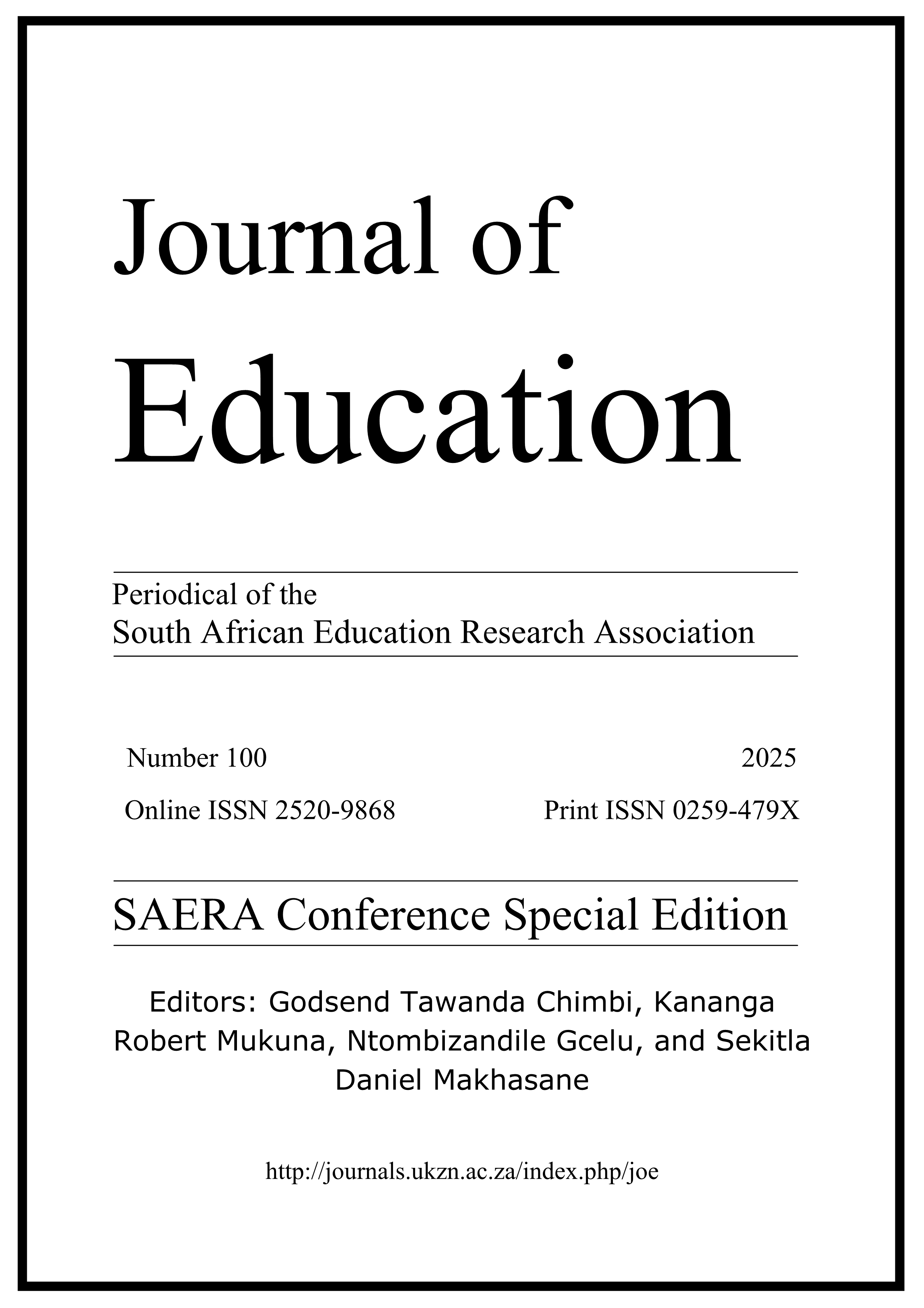 					View No. 100 (2025): SAERA Conference Special Edition
				